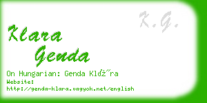 klara genda business card